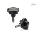 Elesa Lobe knobs with solid section, VC.692/32-SST-p-M6x30-PB VC.692-SST-p-P